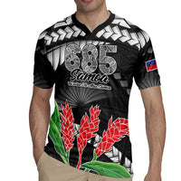 Personalised Samoa 685 Rugby Jersey Teuila Flower With Black Samoan Tattoo