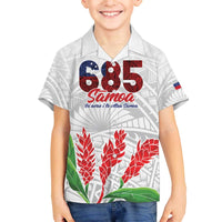 Personalised Samoa 685 Family Matching Puletasi and Hawaiian Shirt Teuila Flower With White Samoan Tattoo