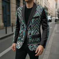 New Zealand Maori Niho Taniwha Blazer Papua Shell - Mangopare Puhoro Pattern