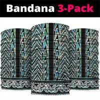 New Zealand Maori Niho Taniwha Neck Gaiter Papua Shell - Mangopare Puhoro Pattern