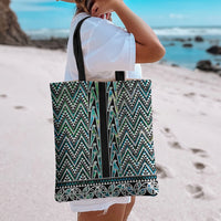 New Zealand Maori Niho Taniwha Tote Bag Papua Shell - Mangopare Puhoro Pattern