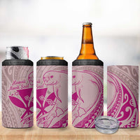 Hawaii Monk Seal and Map 4 in 1 Can Cooler Tumbler Polynesian Kanaka Maoli Pink Vibe