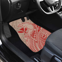 Hawaii Monk Seal and Map Car Mats Polynesian Kanaka Maoli Red Vibe LT9 - Polynesian Pride