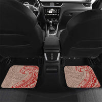 Hawaii Monk Seal and Map Car Mats Polynesian Kanaka Maoli Red Vibe LT9 Set 2pcs - Back Red - Polynesian Pride