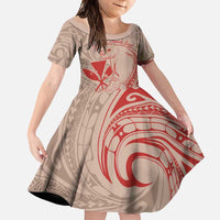 Hawaii Monk Seal and Map Family Matching Mermaid Dress and Hawaiian Shirt Polynesian Kanaka Maoli Red Vibe