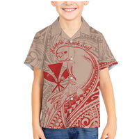 Hawaii Monk Seal and Map Family Matching Mermaid Dress and Hawaiian Shirt Polynesian Kanaka Maoli Red Vibe