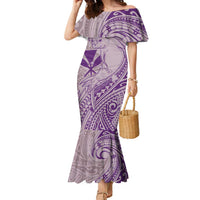 Hawaii Monk Seal and Map Family Matching Mermaid Dress and Hawaiian Shirt Polynesian Kanaka Maoli Violet Vibe