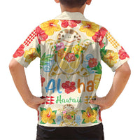 Kawaii Turtle Kid Hawaiian Shirt Aloha Hibiscus Flowers