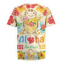 Kawaii Turtle Rugby Jersey Aloha Hibiscus Flowers