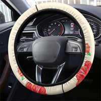 Kawaii Turtle Steering Wheel Cover Aloha Hibiscus Flowers