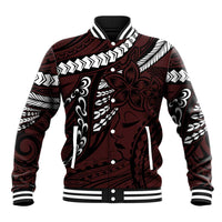 Polynesian Girl Tribal Tattoo Baseball Jacket Oxbood Vibe
