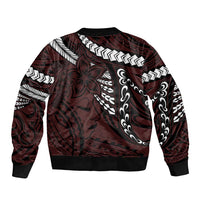 Polynesian Girl Tribal Tattoo Bomber Jacket Oxbood Vibe