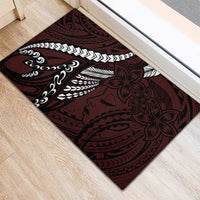 Polynesian Girl Tribal Tattoo Rubber Doormat Oxbood Vibe