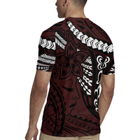 Polynesian Girl Tribal Tattoo Rugby Jersey Oxbood Vibe