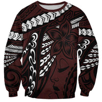 Polynesian Girl Tribal Tattoo Sweatshirt Oxbood Vibe