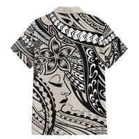 Polynesian Girl Tribal Tattoo Family Matching Mermaid Dress and Hawaiian Shirt Beige Vibe