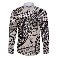 Polynesian Girl Tribal Tattoo Family Matching Mermaid Dress and Hawaiian Shirt Beige Vibe