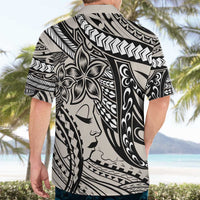 Polynesian Girl Tribal Tattoo Hawaiian Shirt Beige Vibe