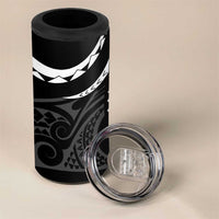 Polynesian Oxblood Line Art Tribal Tattoo 4 in 1 Can Cooler Tumbler LT9 - Polynesian Pride