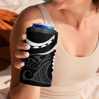 Polynesian Oxblood Line Art Tribal Tattoo 4 in 1 Can Cooler Tumbler LT9 - Polynesian Pride