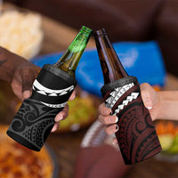 Polynesian Oxblood Line Art Tribal Tattoo 4 in 1 Can Cooler Tumbler LT9 - Polynesian Pride