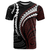 Polynesian Oxblood Line Art Tribal Tattoo T Shirt LT9 Beige - Polynesian Pride