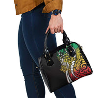 Polynesian Plumeria Floral Tattoo Pattern Shoulder Handbag Reggae Style