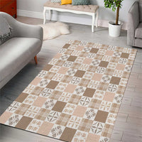 Hawaiian Palaka Quilt Pattern Area Rug Hawaii Culture Bird of Paradise Exotic Motif - Polynesian Pride