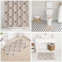 Hawaiian Palaka Quilt Pattern Bathroom Set Hawaii Culture Bird of Paradise Exotic Motif - Polynesian Pride