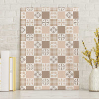 Hawaiian Palaka Quilt Pattern Canvas Wall Art Hawaii Culture Bird of Paradise Exotic Motif - Polynesian Pride