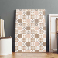 Hawaiian Palaka Quilt Pattern Canvas Wall Art Hawaii Culture Bird of Paradise Exotic Motif - Polynesian Pride