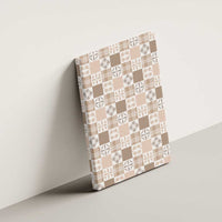 Hawaiian Palaka Quilt Pattern Canvas Wall Art Hawaii Culture Bird of Paradise Exotic Motif - Polynesian Pride