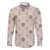 Hawaiian Palaka Quilt Pattern Family Matching Off Shoulder Maxi Dress and Hawaiian Shirt Hawaii Culture Bird of Paradise Exotic Motif - Polynesian Pride