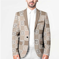 Hawaiian Palaka Quilt Pattern Blazer Hawaii Culture Honu Turtle - Polynesian Pride