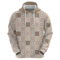 Hawaiian Palaka Quilt Pattern Hoodie Hawaii Culture Honu Turtle - Polynesian Pride