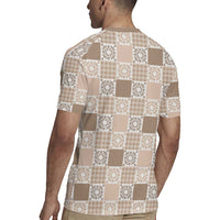 Hawaiian Palaka Quilt Pattern Rugby Jersey Hawaii Culture Honu Turtle - Polynesian Pride
