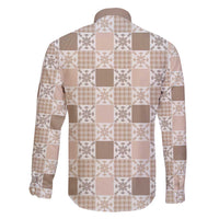 Hawaiian Palaka Quilt Pattern Family Matching Long Sleeve Bodycon Dress and Hawaiian Shirt Hawaii Culture Pineapple - Polynesian Pride