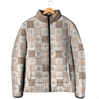 Hawaiian Palaka Quilt Pattern Padded Jacket Hawaii Culture Pineapple - Polynesian Pride