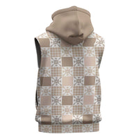 Hawaiian Palaka Quilt Pattern Sleeveless Zip Hoodie Hawaii Culture Pineapple LT9 - Polynesian Pride