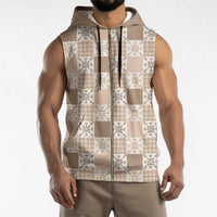 Hawaiian Palaka Quilt Pattern Sleeveless Zip Hoodie Hawaii Culture Pineapple LT9 - Polynesian Pride
