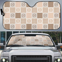 Hawaiian Palaka Quilt Pattern Auto Sun Shade Hawaii Culture Tropical Flowers Mix - Polynesian Pride