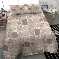 Hawaiian Palaka Quilt Pattern Bedding Set Hawaii Culture Tropical Flowers Mix - Polynesian Pride