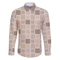 Hawaiian Palaka Quilt Pattern Family Matching Puletasi and Hawaiian Shirt Hawaii Culture Tropical Flowers Mix - Polynesian Pride