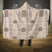 Hawaiian Palaka Quilt Pattern Hooded Blanket Hawaii Culture Tropical Flowers Mix - Polynesian Pride