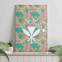 Seamless Hawaiian Quilt Pattern Canvas Wall Art Hawaii Culture Palm Leaf Tropical - Polynesian Pride