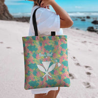 Seamless Hawaiian Quilt Pattern Tote Bag Hawaii Culture Palm Leaf Tropical - Polynesian Pride