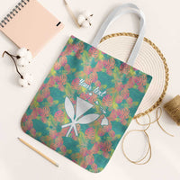 Seamless Hawaiian Quilt Pattern Tote Bag Hawaii Culture Palm Leaf Tropical - Polynesian Pride