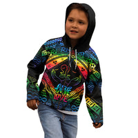 Tonga LGBT Kid Hoodie Love Is Love Ngatu Rainbow Water Color LT9 - Polynesian Pride