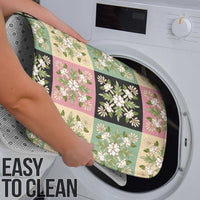 Seamless Pattern Maile and Pikake Lei Bathroom Set Squares Maile Leaf LT9 - Polynesian Pride