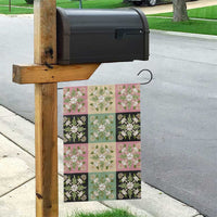 Seamless Pattern Maile and Pikake Lei Garden Flag Squares Maile Leaf - Polynesian Pride